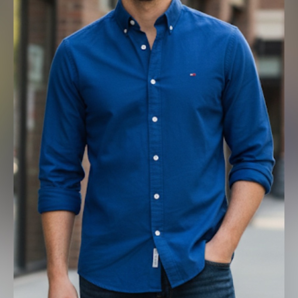 344. TOMMY HILFIGER | Men’s Navy Oxford Button Down | NWT | Large